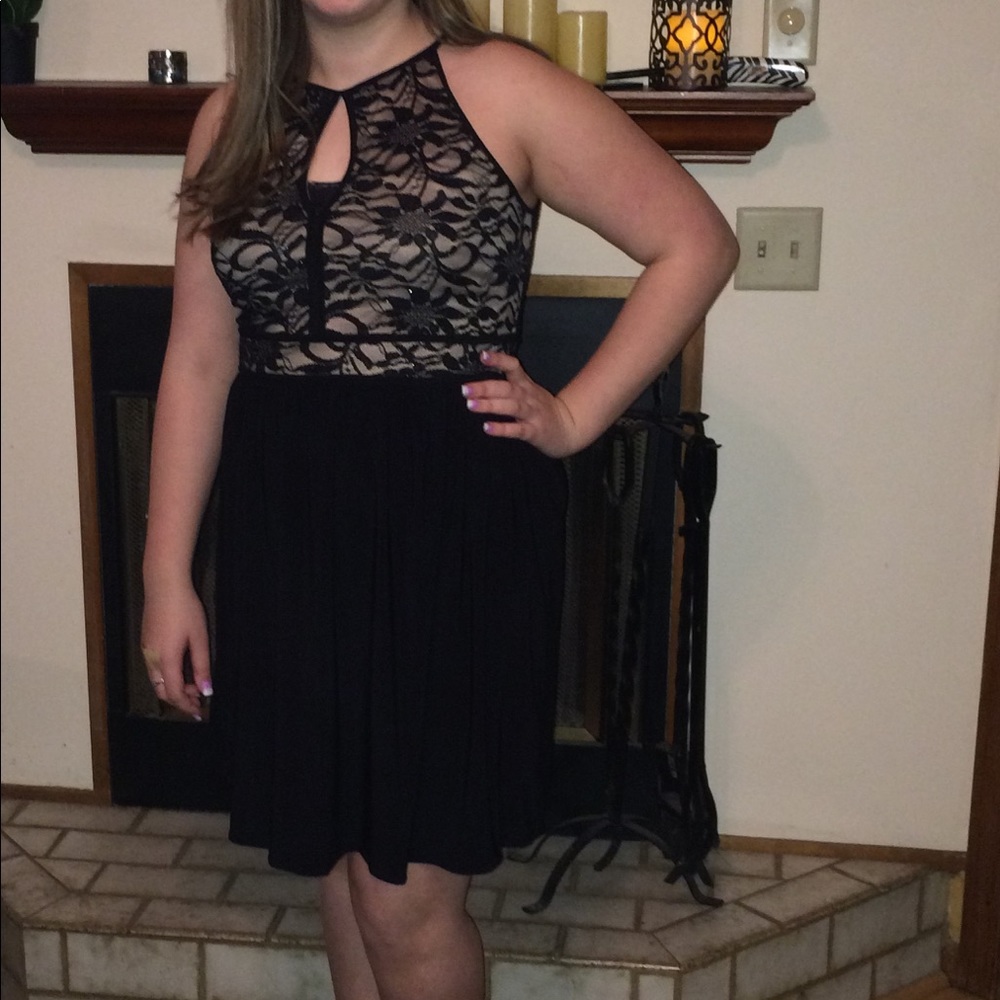 Black dress with lace